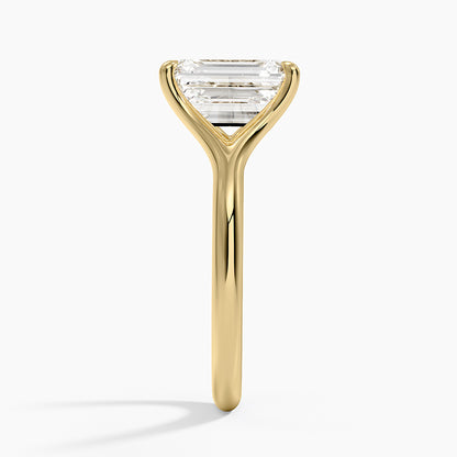Reverie Solitaire Ring - Emerald Cut Center Stone