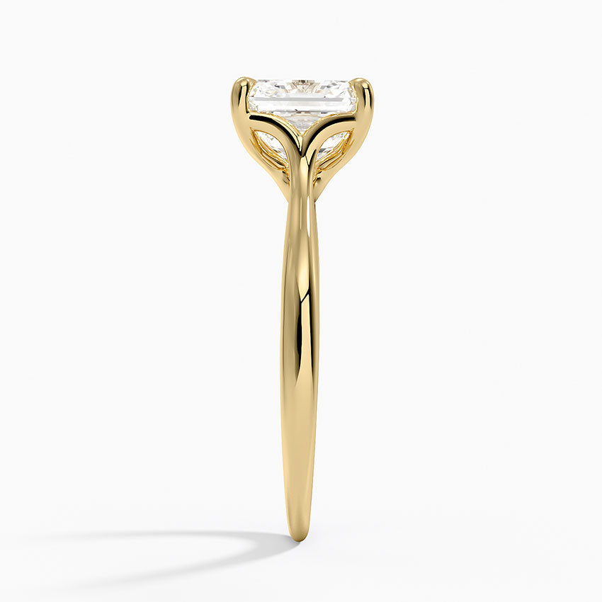 Freesia Cathedral Solitaire Ring - Asscher Cut Center Stone