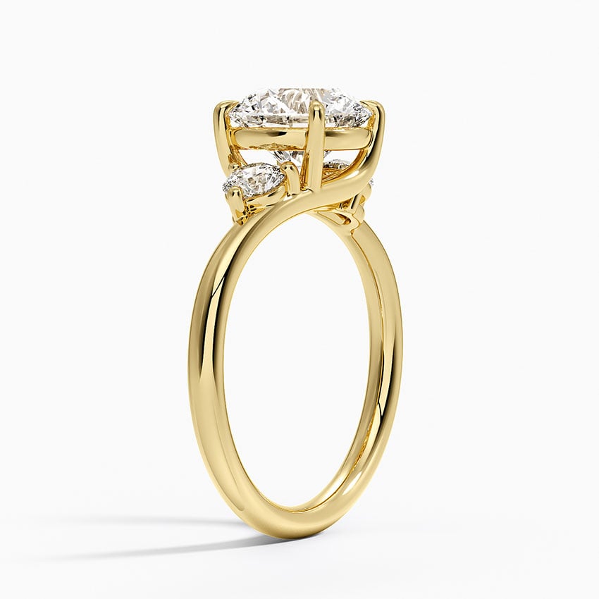 Atelier Three Stone Diamond Ring (1/3 ct. tw.) - Round Center Stone