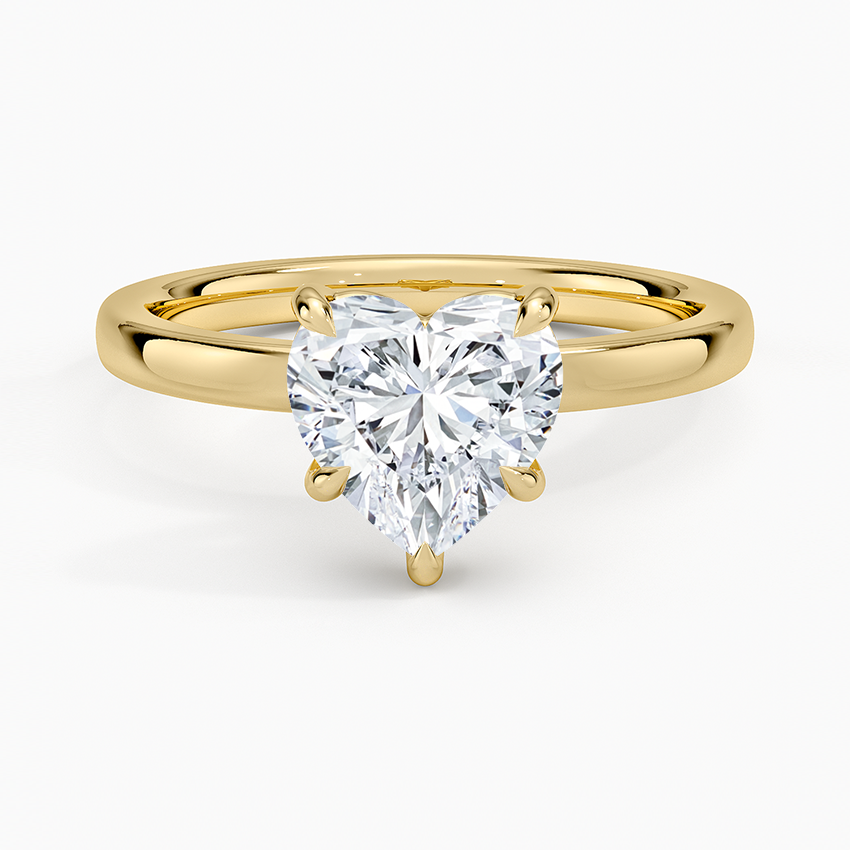 Fairmined Perfect Fit Solitaire 2mm Ring - Heart Center Stone