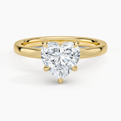 Fairmined Perfect Fit Solitaire 2mm Ring - Heart Center Stone