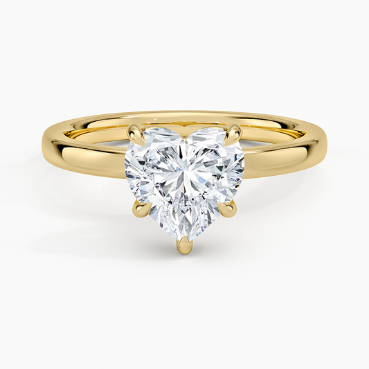 Fairmined Perfect Fit Solitaire 2mm Ring - Heart Center Stone