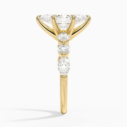 Grand Versailles Diamond Ring - Marquise Cut Center Stone