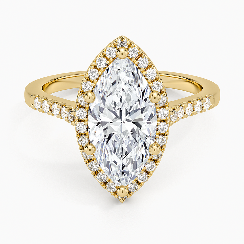 Odessa Halo Diamond Ring (1/5 ct. tw.) - Marquise Center Stone