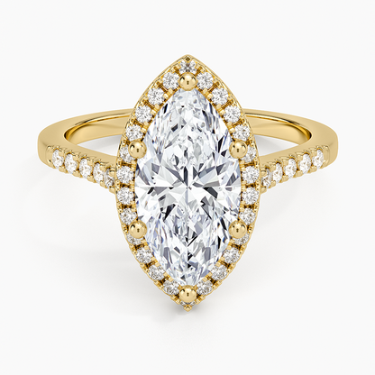 Odessa Halo Diamond Ring (1/5 ct. tw.) - Marquise Center Stone