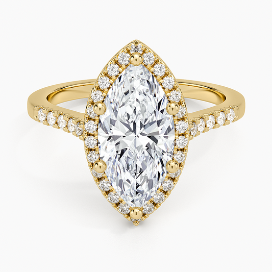 Odessa Halo Diamond Ring (1/5 ct. tw.) - Marquise Center Stone