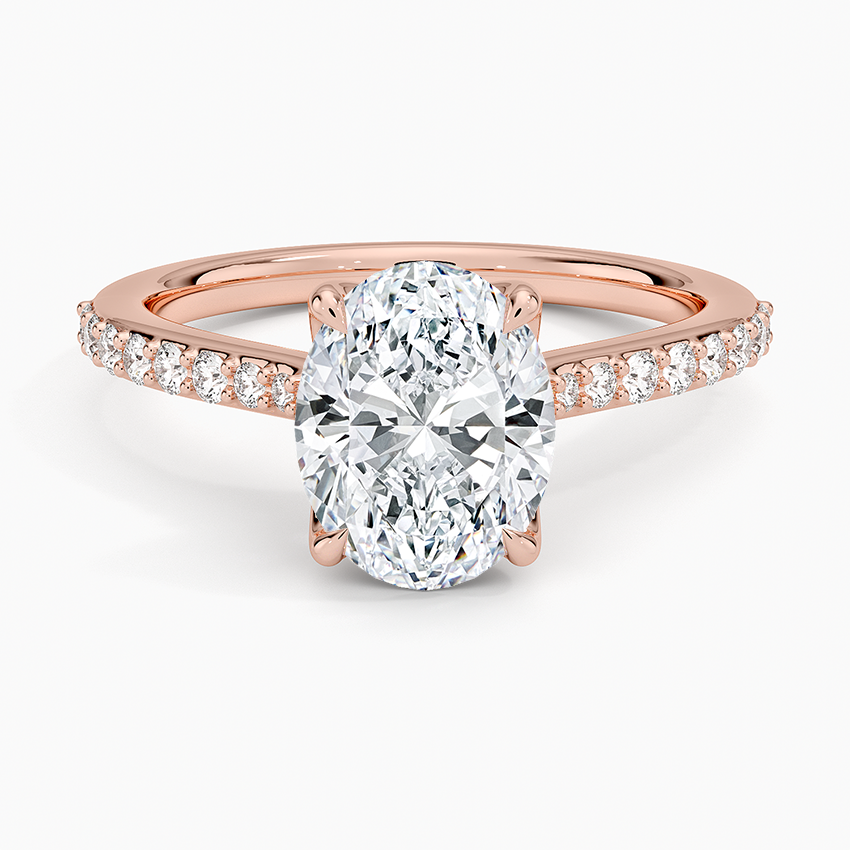 Elodie Cathedral Diamond Ring - Oval Center Stone