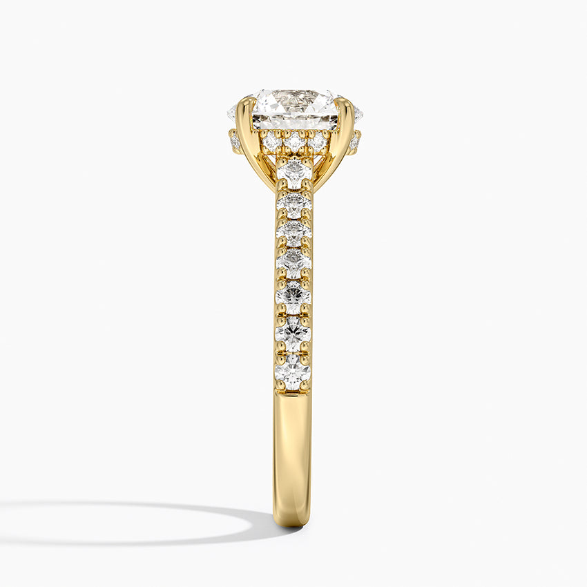 Grand Lissome Diamond Ring - Round Center Stone