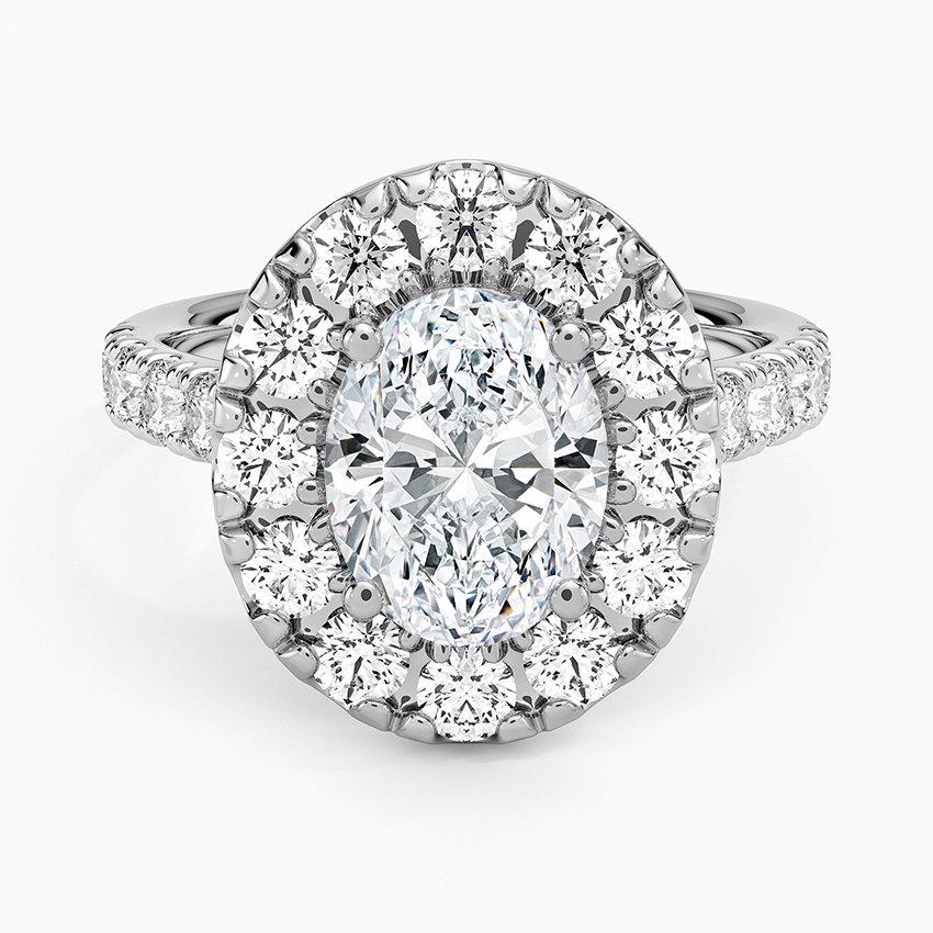 Adele Halo Diamond Ring - Oval Center Stone