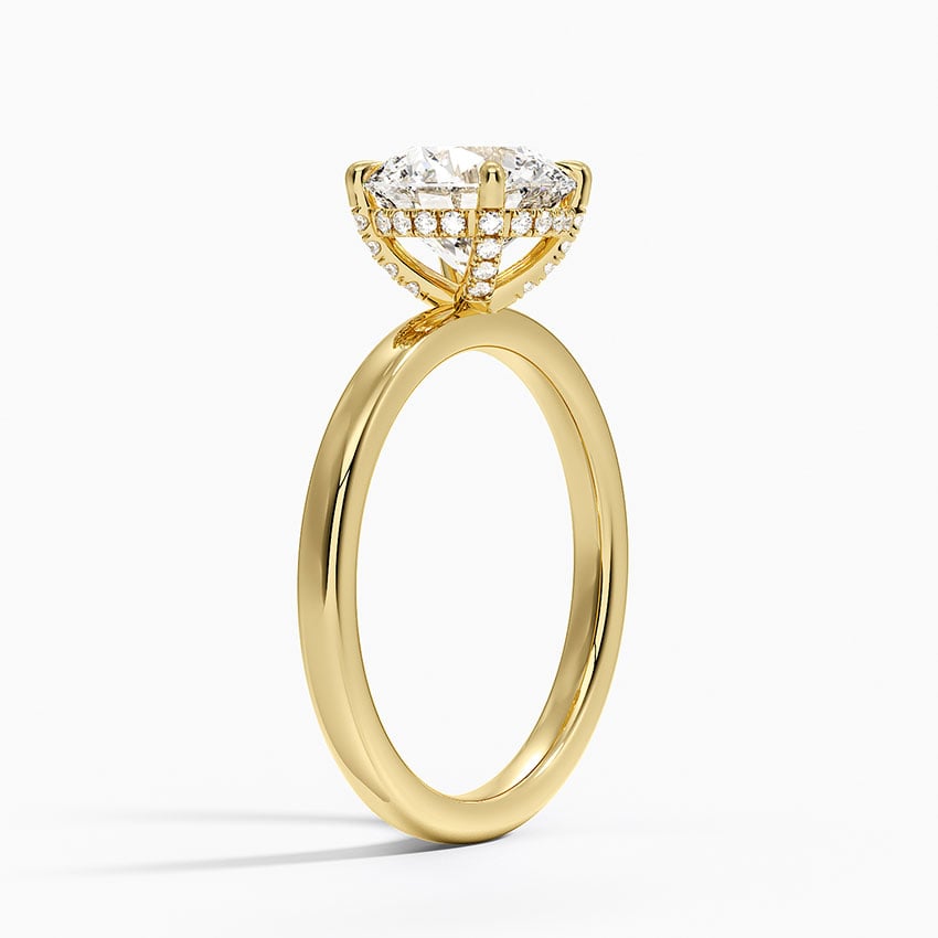 Lumiere 2mm Diamond Ring (1/8 ct. tw.) - Round Cut Center Stone