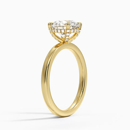 Lumiere 2mm Diamond Ring (1/8 ct. tw.) - Round Cut Center Stone