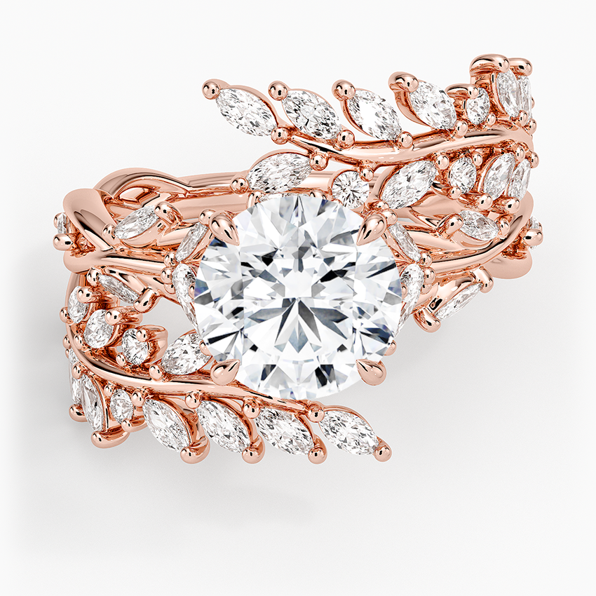 Secret Garden Wrap Diamond Ring - Round Center Stone