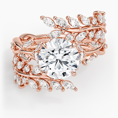 Secret Garden Wrap Diamond Ring - Round Center Stone