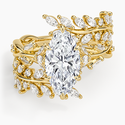 Secret Garden Wrap Diamond Ring - Marquise Center Stone