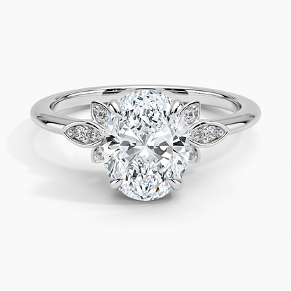 Fiore Diamond Ring - Oval Center Stone