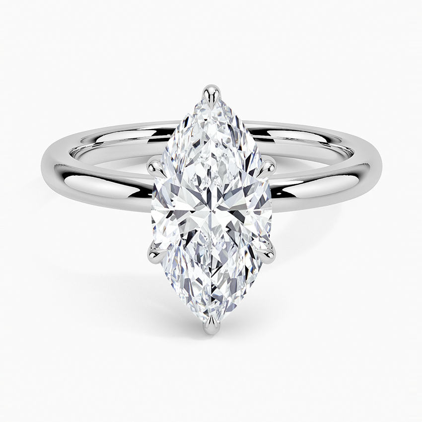 Fairmined 2mm Six-Prong Solitaire Ring - Marquise Center Stone
