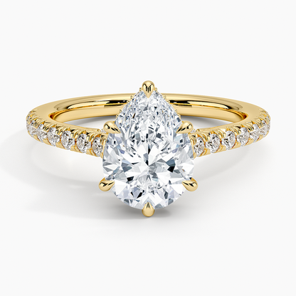 Chantal Diamond Ring - Pear Center Stone