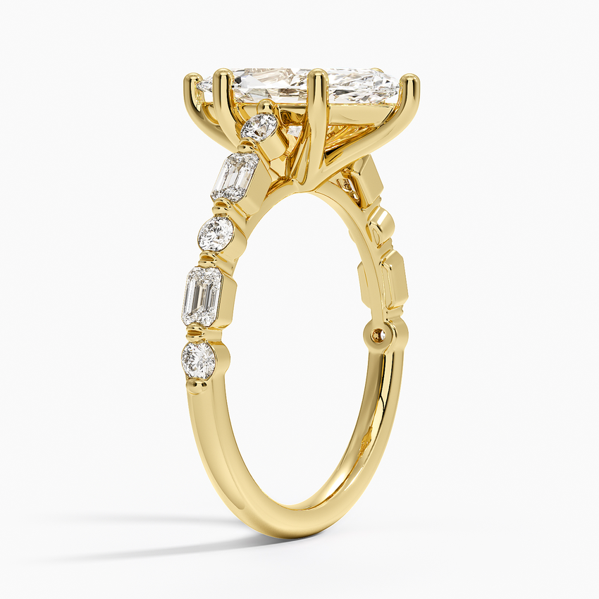 Kensington Half Coverage Diamond Ring (1/2 ct. tw.) - Marquise Cut Center Stone