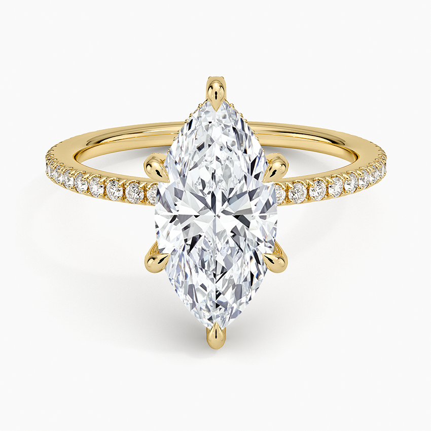Viviana Three-Quarter Coverage Six-Prong Diamond Ring (1/3 ct. tw.) - Marquise Center Stone