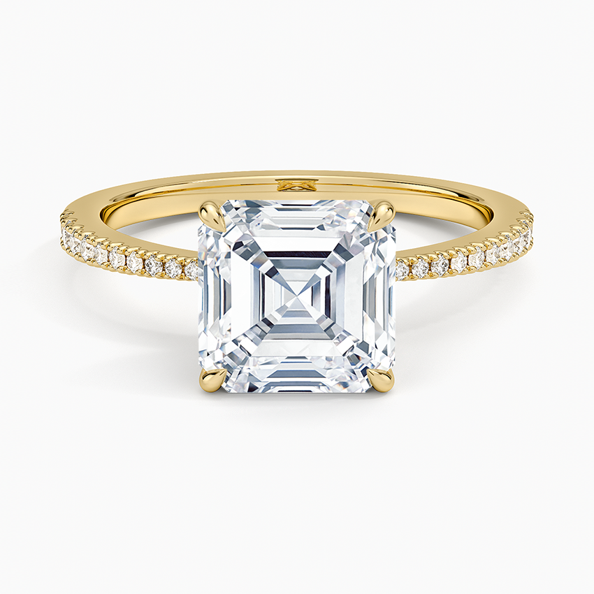 Elena Diamond Ring - Asscher Cut Center Stone