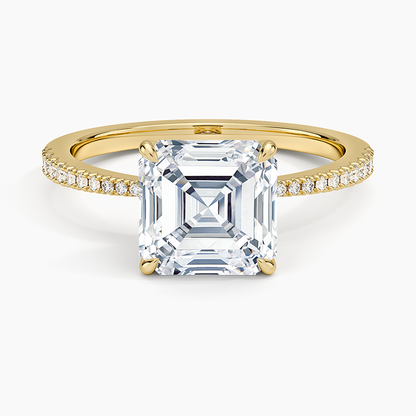 Elena Diamond Ring - Asscher Cut Center Stone