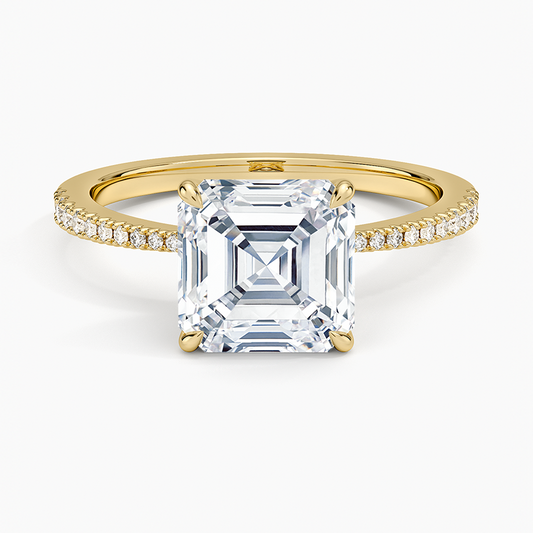 Elena Diamond Ring - Asscher Cut Center Stone