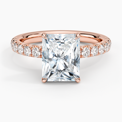 Luxe Amelie Diamond Ring (3/8 ct. tw.) - Radiant Cut Center Stone