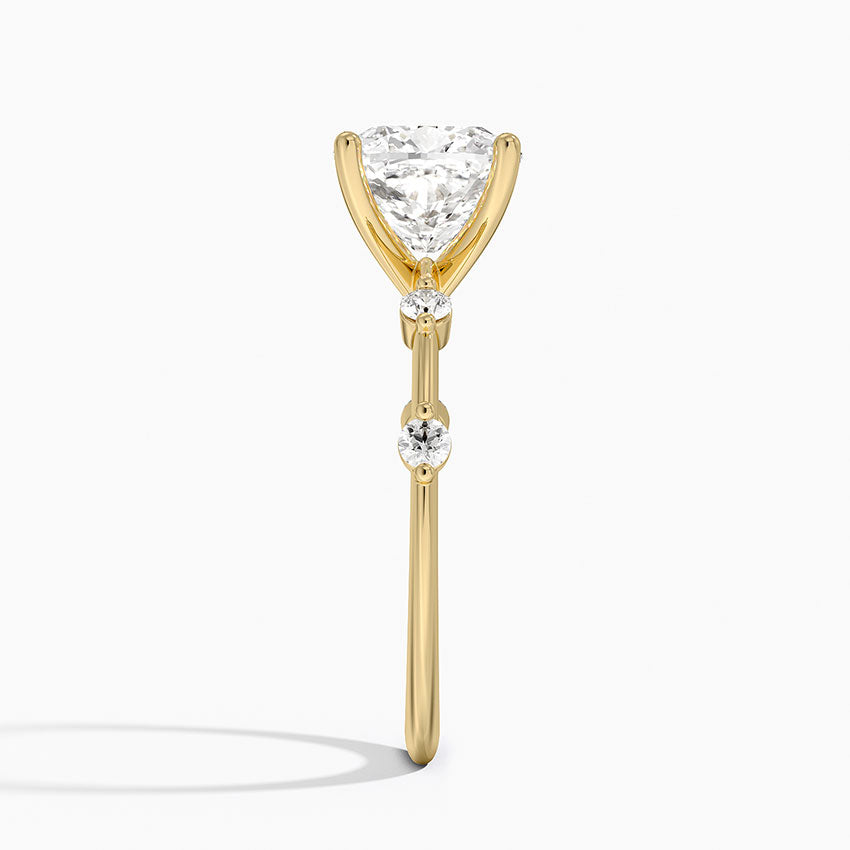 Aimee 1.4mm Diamond Ring - Cushion Cut Center Stone