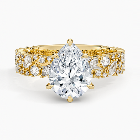 Glacé Diamond Ring (3/4 ct. tw.) - Pear Cut Center Stone