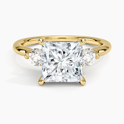 Freesia Three Stone Diamond Ring (1/3 ct. tw.) - Princess Cut Center Stone