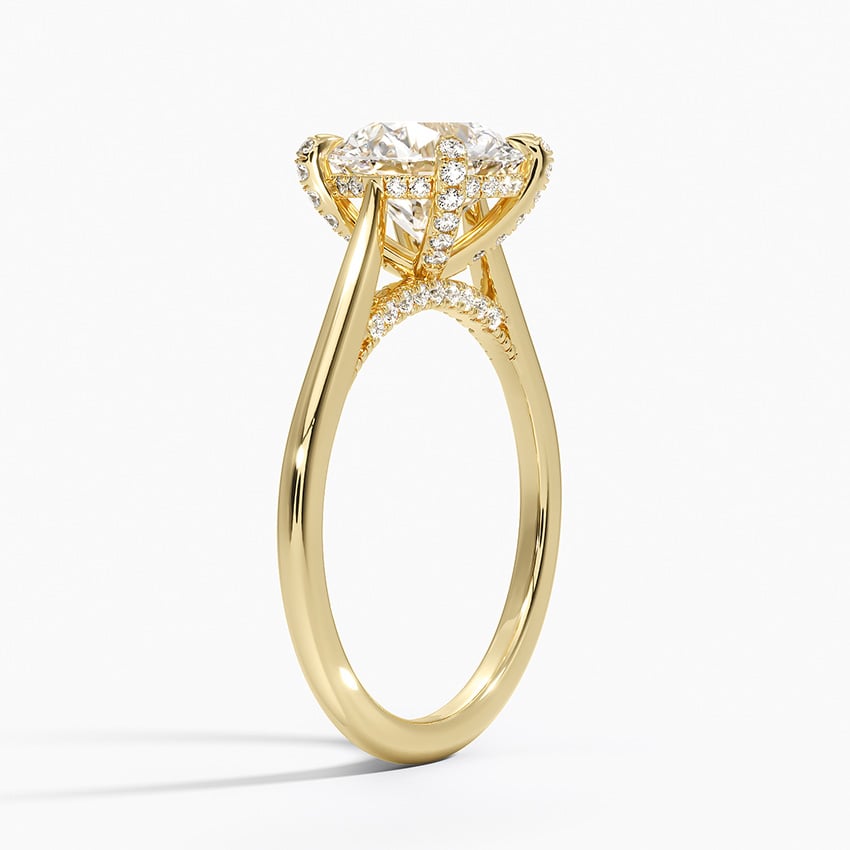 Adorned Dawn Diamond Ring - Round Cut Center Stone