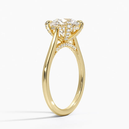 Adorned Dawn Diamond Ring - Round Cut Center Stone