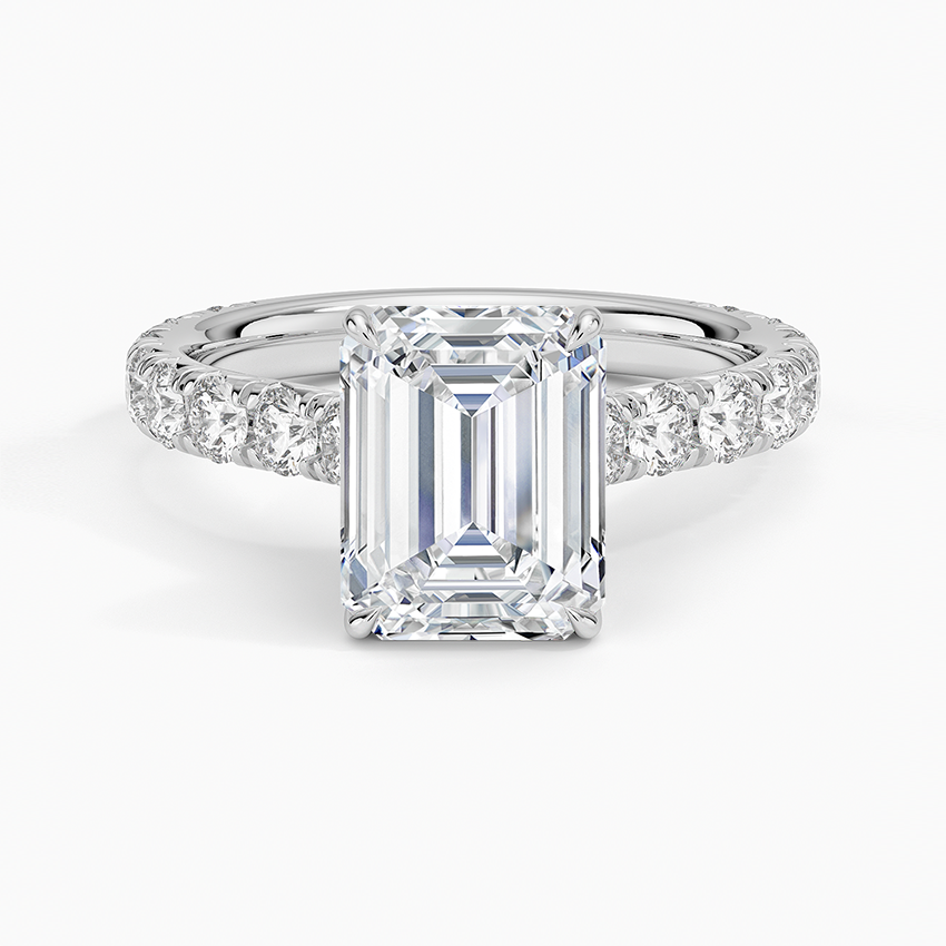 Anthology Three-Quarter Coverage Diamond Ring (7/8 ct. tw.) - Emerald Cut Center Stone