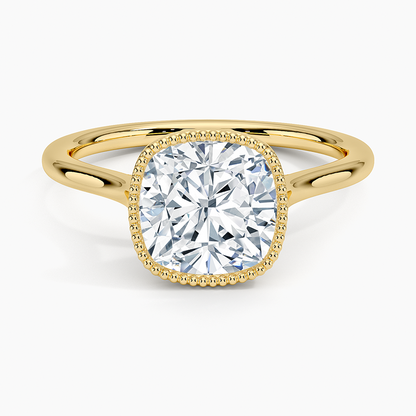 Margot Bezel Ring - Cushion Cut Center Stone