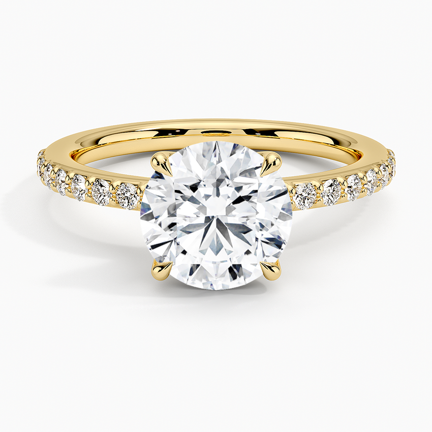 Luxe Elodie Diamond Ring (1/4 ct. tw.) - Round Cut Center Stone