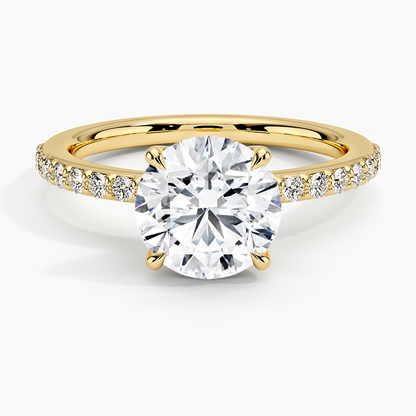 Luxe Elodie Diamond Ring (1/4 ct. tw.) - Round Cut Center Stone