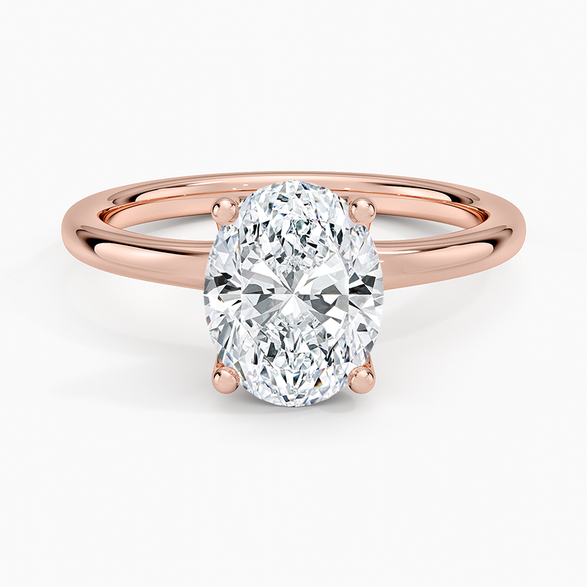Fleur Solitaire Ring - Oval Center Stone
