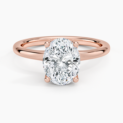 Fleur Solitaire Ring - Oval Center Stone