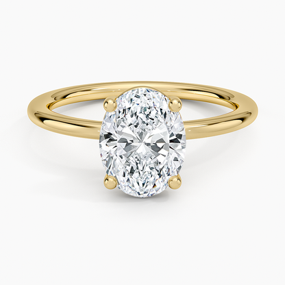 Gwen Perfect Fit Solitaire Ring - Oval Cut Center Stone