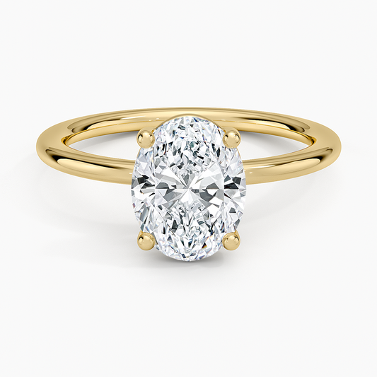 Gwen Perfect Fit Solitaire Ring - Oval Cut Center Stone