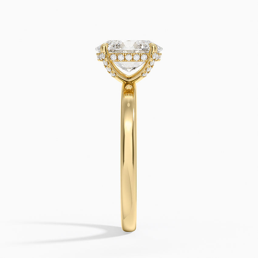 Lumiere 2mm Diamond Ring (1/8 ct. tw.) - Oval Cut Center Stone