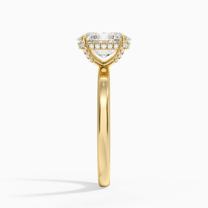 Lumiere 2mm Diamond Ring (1/8 ct. tw.) - Oval Cut Center Stone