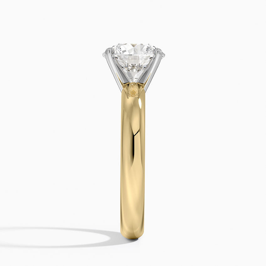 Comfort Fit 3mm Ring - Round Cut Center Stone