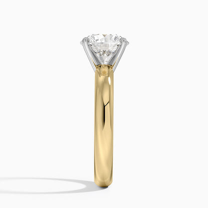 Comfort Fit 3mm Ring - Round Cut Center Stone