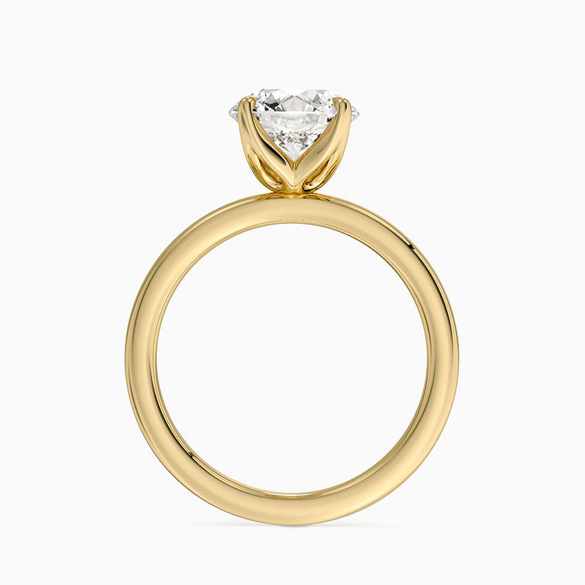 2mm Petite Elodie Perfect Fit Solitaire Ring - Round Cut Center Stone