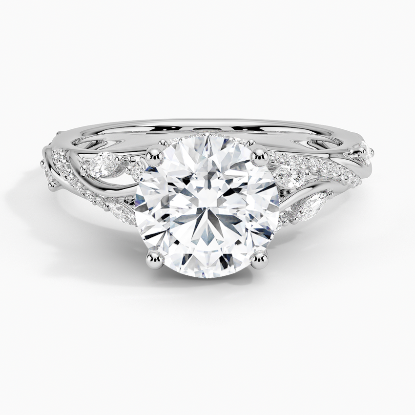 Begonia Vine Diamond Ring (1/2 ct. tw.) - Round Center Stone