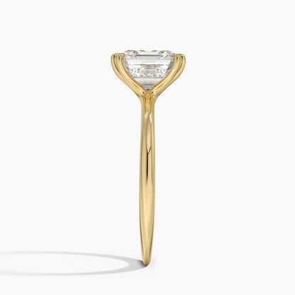 Freesia Six-Prong Solitaire Ring - Asscher Cut Center Stone