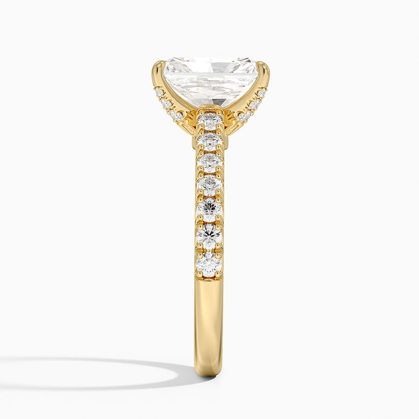 Sienna Half Coverage Hidden Accents Diamond Ring (1/2 ct. tw.) - Radiant Cut Center Stone