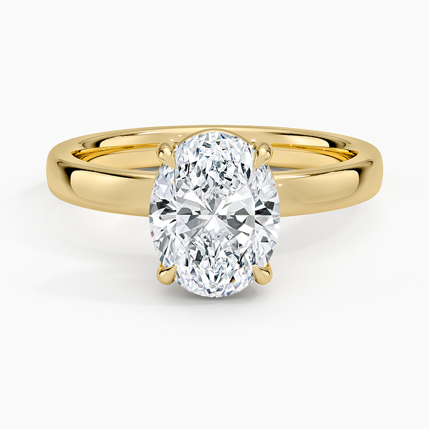 Fairmined Perfect Fit Solitaire 2.5mm Ring - Oval Cut Center Stone