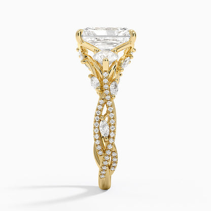 Luxe Secret Garden Three Stone Diamond Ring (1 ct. tw.) - Radiant Cut Center Stone